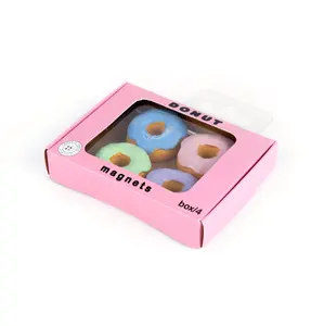 colorful DONUT magnets ICONIC packaging s/4