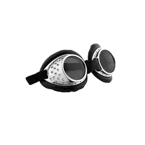 Radioactive Aviator Silver and Black Goggles
