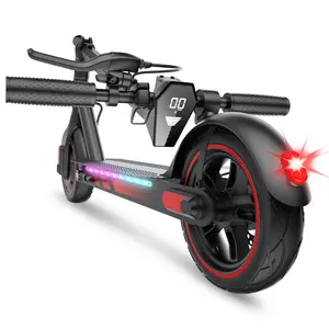 Electric Scooter for Adults 600W Motor 28MPH Speed 28 Mile Long Range 15Ah Battery Non Slip Tires Foldable Commuter Scooter with Fast Charge App Smart Control Front Rear Lights