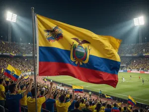 Ecuador flag with logo