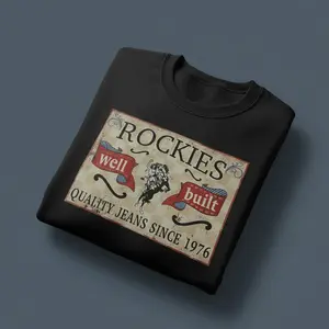 Vintage Rockies Pullover, Western beer Pullover Tshirt, vintage Western Trending, Western Boutique Merch, Cowgirl Styles INGZ1