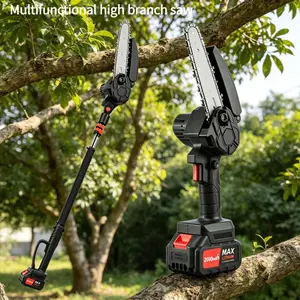 Portable wireless electric pole saw, lightweight and telescopic design, with a non-slip handle, suitable for gardeners and yard maintenance enthusiasts, ideal for tree pruning, orchard trimming, and high-altitude branch trimming Torque Chainsaw Gas