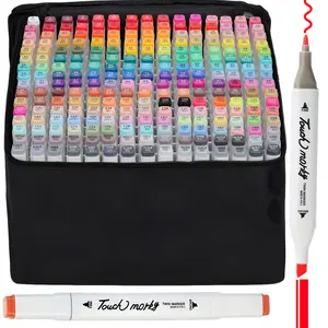 Alcohol Art Markers, Dual Tip Fine & Chisel Dual Tip Marker Set, Permanent Art Markers for Sketching Painting Drawing and Coloring, Dual Tip Pens, Double Tip Marker