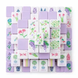 American Mahjong Sets Acrylic Mahjong Sets Engraved 160pcs Premium Quality Mahjong Sets for Entertainment