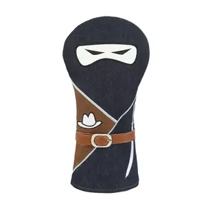 1 PC golf club cover,Cartoon ninja-style denim golf driver cover,Made from comfortable durable nylon fabric,Effectively protects the club and reduces friction,Suitable for use with a golf driver clubs