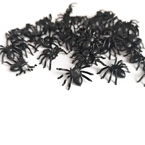 50/100pcs Realistic Creepy Mini Spiders Halloween Decoration, Party Decoration Supplies, Plastic Spider Prank Decorations, Perfect for Halloween Party and April Fools' Day