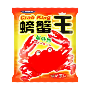Datong International Crab King Snacks 40g - Authentic Taiwanese "Gu Zao Wei" Crispy Crab Crackers for Casual Snacking