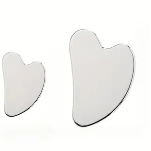 Stainless Steel Gua Sha Facial Tool, Heart Shape Face Sculpting Massage Tool for Jawline Lifting, Lymphatic Drainage & Muscle Relief