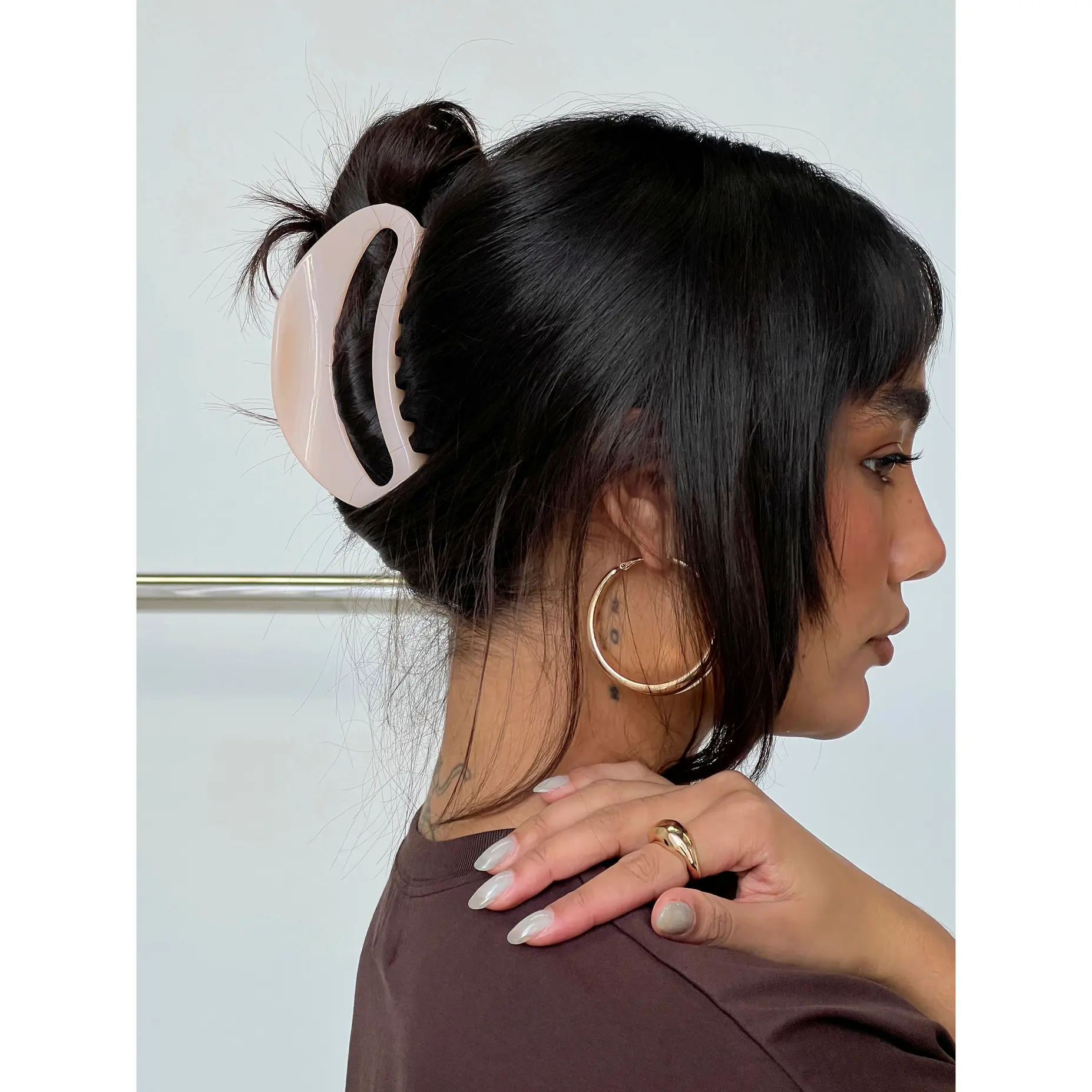 Say My Name Hair Clip Light Pink