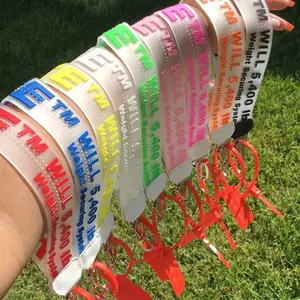 Off Jelly White Keychain Wristlet | Lanyard Fashion Keychain Accessory | High-Quality Durable Rubber with Colorful Embroidered Letters | 25cm Length