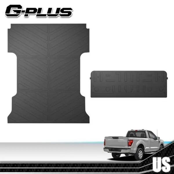 G-PLUS All Weather TPE Truck Bed Mat & Tailgate Liner, Car Interior Accessory Fit For 2021-2025 Ford F-150 (6.5FT Bed), Truck Floor Mats
