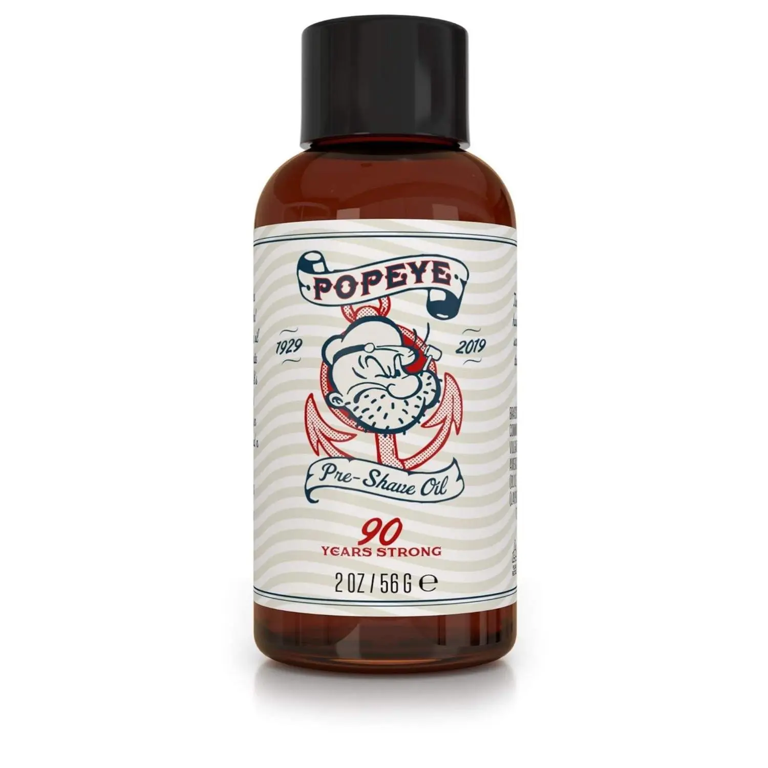 Popeye Shaving Co All-Natural Pre-Shave Oil for Men, Shaving Oil with Hydrating Protection Ideal for Sensitive Skin, Made in USA, Sandalwood Scent, 2oz