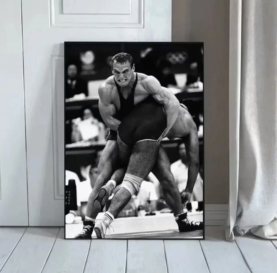 Aleksandr Karelin Wrestling Competition Sports Wall Art Poster