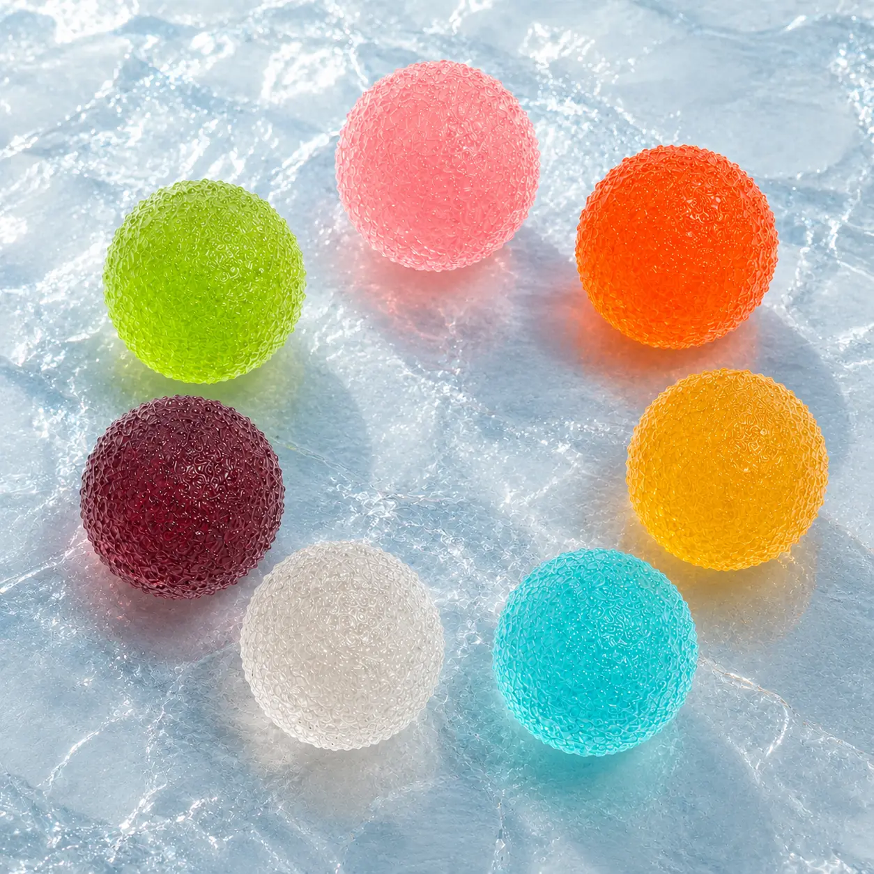 Crystal Mochi Ball Squishy - Squilo Non-Rebound Moldable Faseline Filling Sensory Squishies Fidget Toys for fun Stress Relief soft squish ball Stress Ball decompression Sensory Fidget Toy Multicolored cute relief toy squishy party gift idea