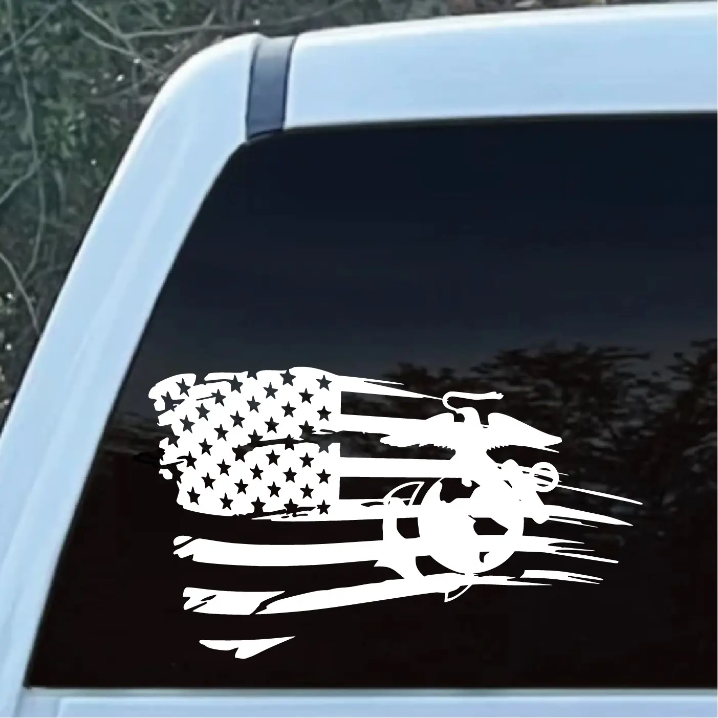 Flag Veteran Usmc Marines Window Decal Sticker