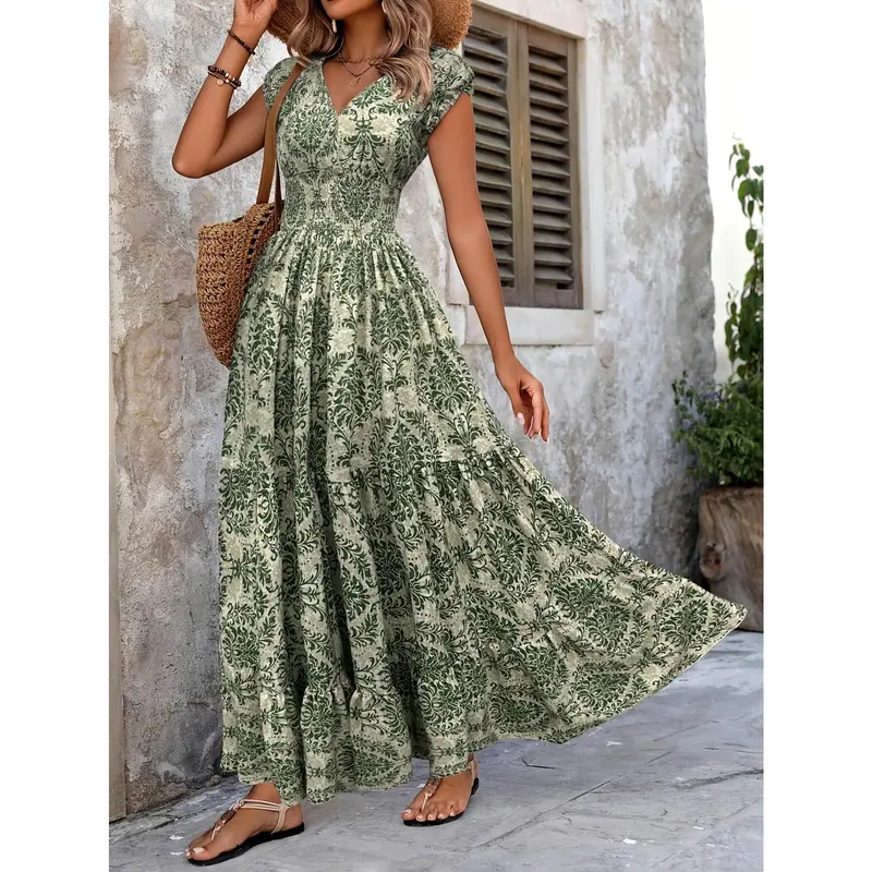 uranie mint green gathered maxi dress GATHERED MAXI DRESS | MINT