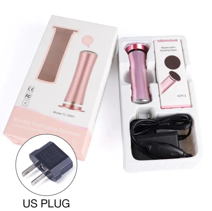 Electric Pedicure Pro TL-D501 - Powerful Exfoliation & Ergonomic Design - Portable Foot Care Device with US Plug - Lightweight & Compact - 15V/23W Motor - 60PCS Sanding Paper Included