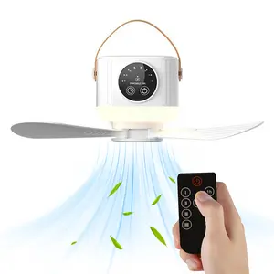 Ormos usb Ceiling Fan，ice  cooling  fan ，LEDNight Light ceiling fan for bedroom，ceiling fan with remote Portable Remotecontrol  Rechargeable Ceilingfan Campingfan Adjustablespeeds