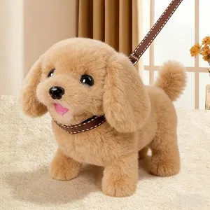 2026 model interactive golden retriever toy dog; a walking dog that can run, bark and wag its tail, providing a realistic interactive experience. Suitable for interactive toys for parents and children, as well as gifts for children's birthdays and festiva