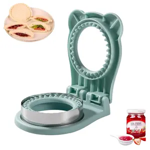 CHICHAUS Uncrustable Sandwich Maker, Sandwich Pocket Circle Shape Cutter & Sealer for Kids Breakfast and Lunchboxes, Light Blue, 3.7Inch outdoorfun