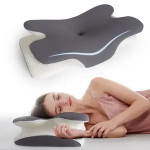 Ergonomic Memory Foam Cervical Neck Support Pillow for Side, Back, and Stomach Sleepers