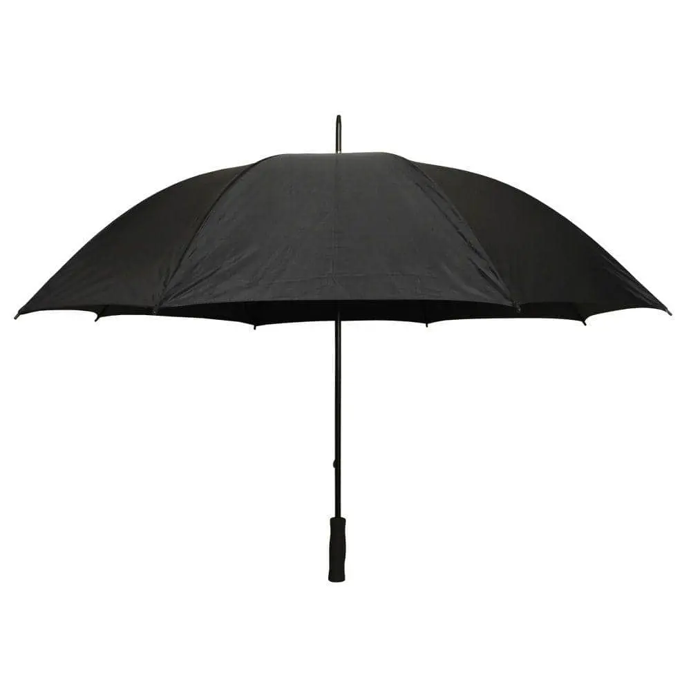 60-Inch Solid Black Golf Umbrella with a Large Waterproof Canopy for Maximum Rain Protection - Straight Handle Outdoor Shade Solution for Golfers, Outdoor Shade Solutions