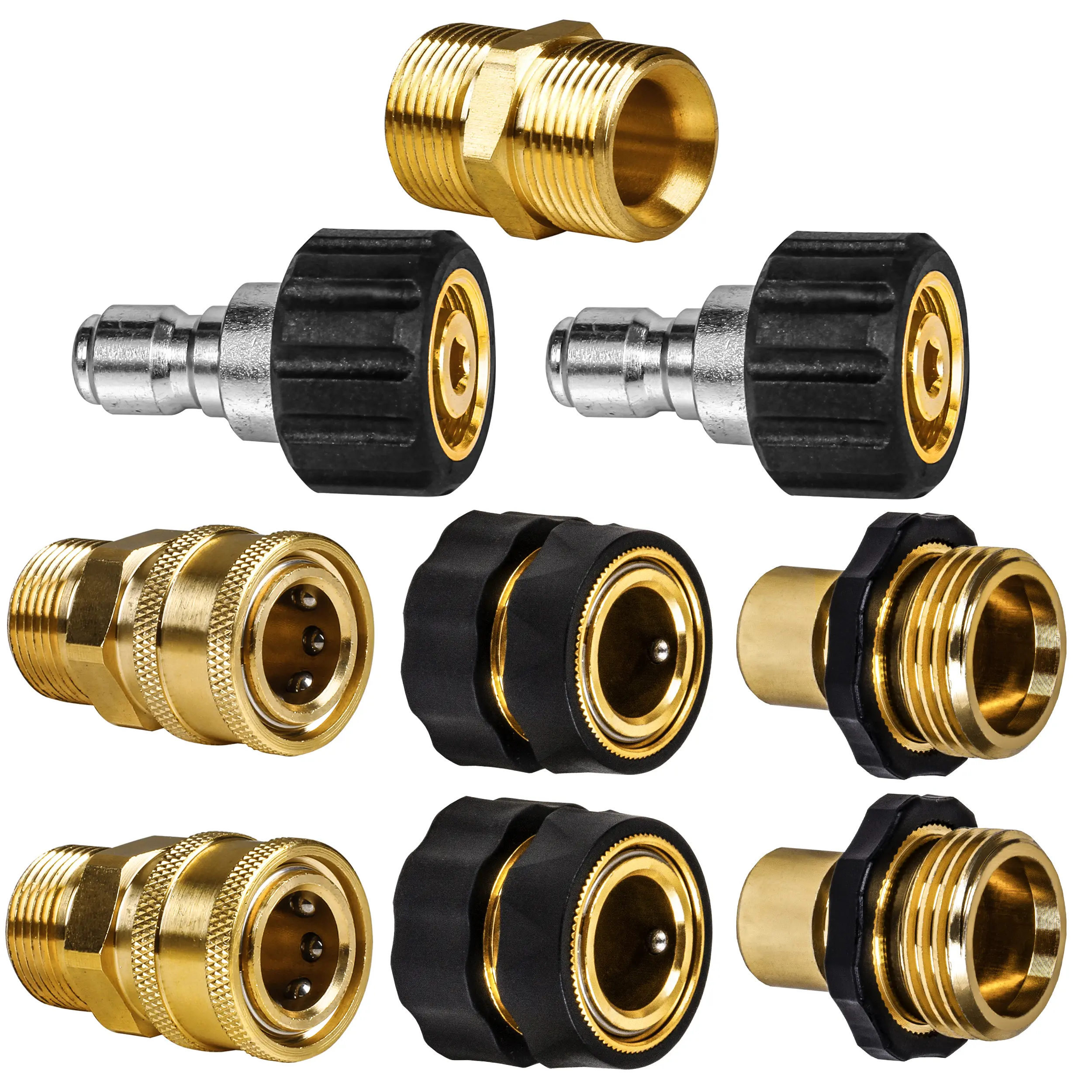 Pressure Washer Adapter Set, Quick Disconnect Kit, M22 Swivel to 3/8'' Quick Connect, 3/4" to Quick Release, M22 to M22 Convert summervibes☀️ Water Hose Connector campingessentials