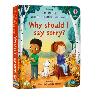 Why Should I Say Sorry? Emotion Development Board Book, Colorful English Learning Toy, Essential Pre-Sleep Storybook for Kids, Bedtime Storybook