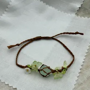 Green Aventurine Fairy Bracelet – Adjustable Crystal Thread Jewelry