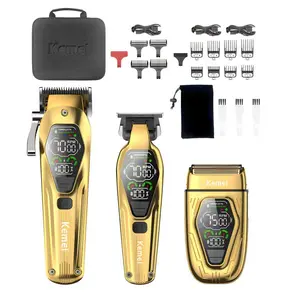 Professional Salon Electric Hair Clipper Set, High Definition Display, 3 Speed Settings, USB Rechargeable, Men's Trimmer, Brand New