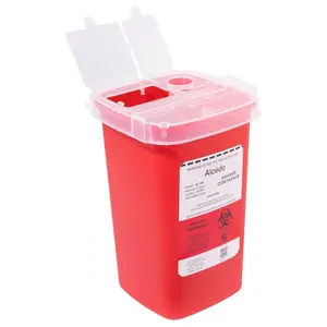 Sharps Container for Home Use 1 Quart (1-Pack) | Biohazard Needle and Syringe Disposal | Small Portable Container for Travel and Professional Use