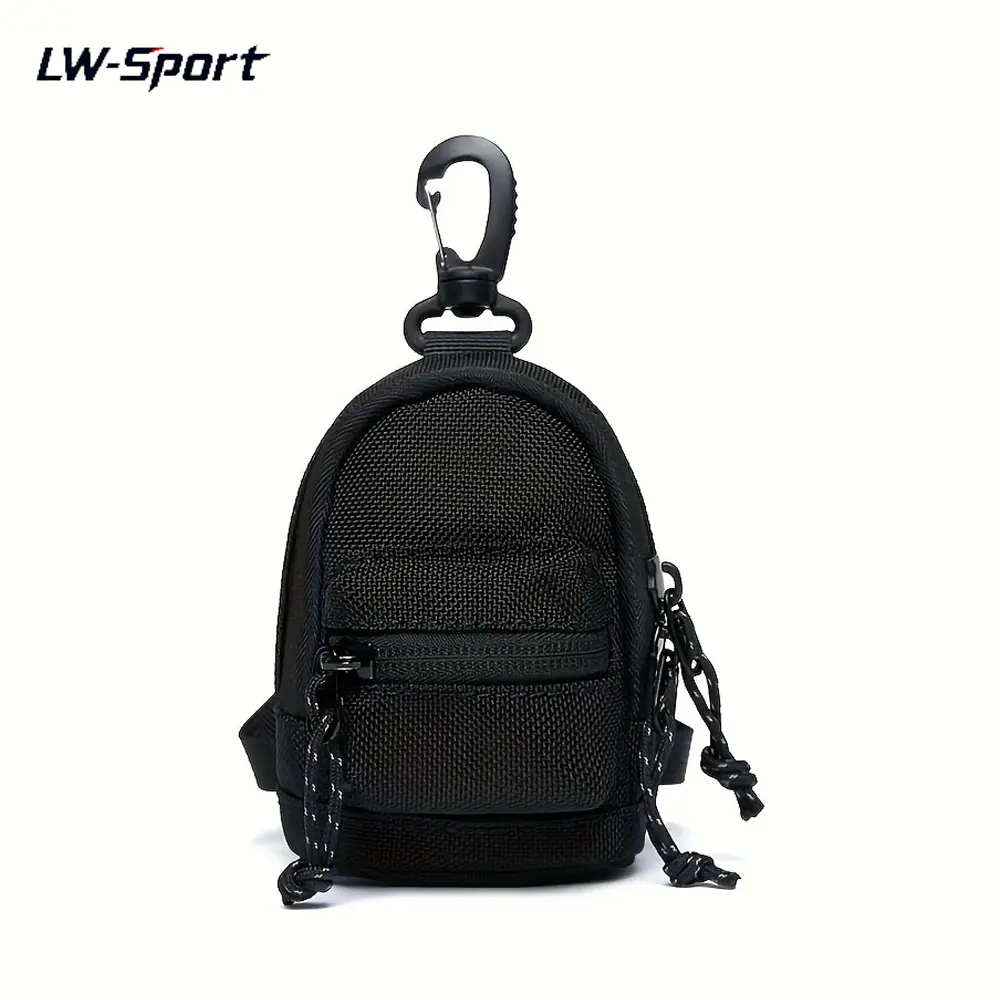 Mini Tactical EDC Pouch with Molle Belt Clip, Waterproof Nylon Dual Zipper Utility Bag, Compact Small Organizer Storage for Keys Coins Earbuds Hiking Camping Everyday Carry Outdoor Use