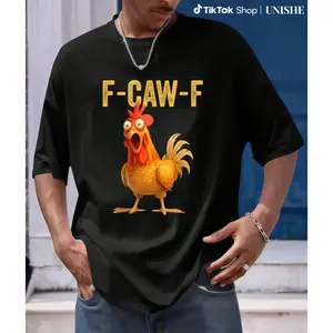 F-Caw-F Chicken Cotton Tee – Unisex FCAWF Funny T-Shirt