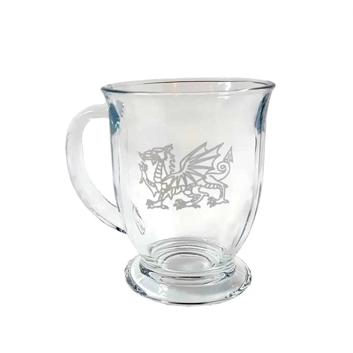 Lyoncraft COWD01 Classic Thick Laser Engraving Welsh Dragon Mug - 16 oz, 4.5x5x3 in, Dishwasher Safe Cafe Kitchen Drinkware Glass Coffee Mug, Insulation, Dragon Mugs