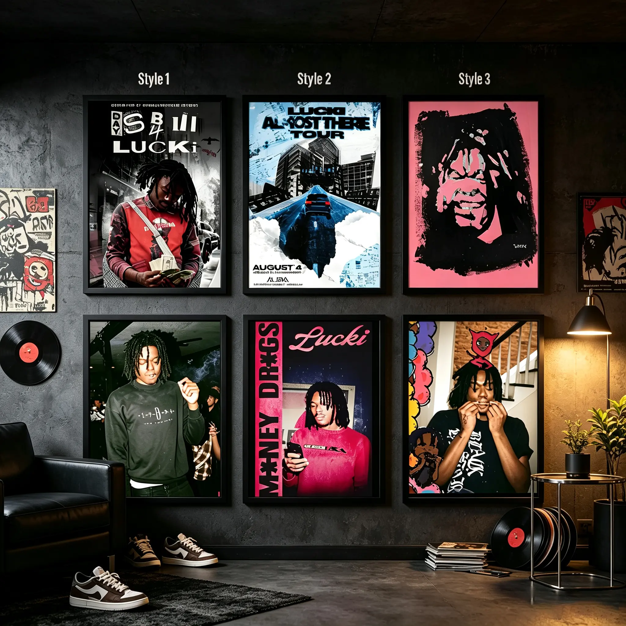 Lucki Album Poster, "Flawless Like Me" Poster — Rapper Wall Art — Rap Album Poster (Matte Vertical) — Lucki "Freewave 3" Poster
