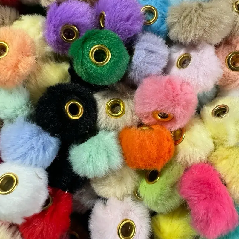 Assorted 16MM Fuzzy Soft Beads for Pens, Keychains & Beadable Items - Colorful Beads in Various Styles and Colors, Pack of 20