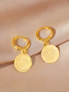 High-Quality Ancient Coin Earrings, Boho Style, Copper Plated 24k, Unique Design Earrings, Perfect Gift for Girlfriend Bestie, Women's Luxurious Daily Jewelry, Statement Earrings