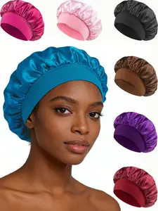 Luxury Satin Bonnet for Women - Soft Silk Hair Cap with Elastic Band, Night Sleep Hair Wrap to Protect Curly, Natural & Frizz Hair, 7 Colors Available, Sleep Bonnets