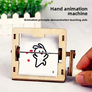 Line Art Puppy Rotating Toy Science Small Handicraft Technology Creative Stress Relief Kit Hand Animation Machine Teaching Aids