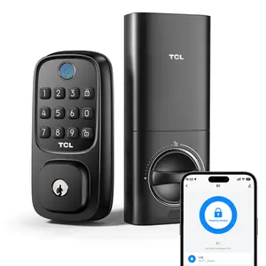 TCL D1 Fingerprint Door Lock, Keyless Entry Keypad Deadbolt Smart Lock for Front Door, Built-in WiFi, Works with Alexa/Google Assistant, Easy Installation