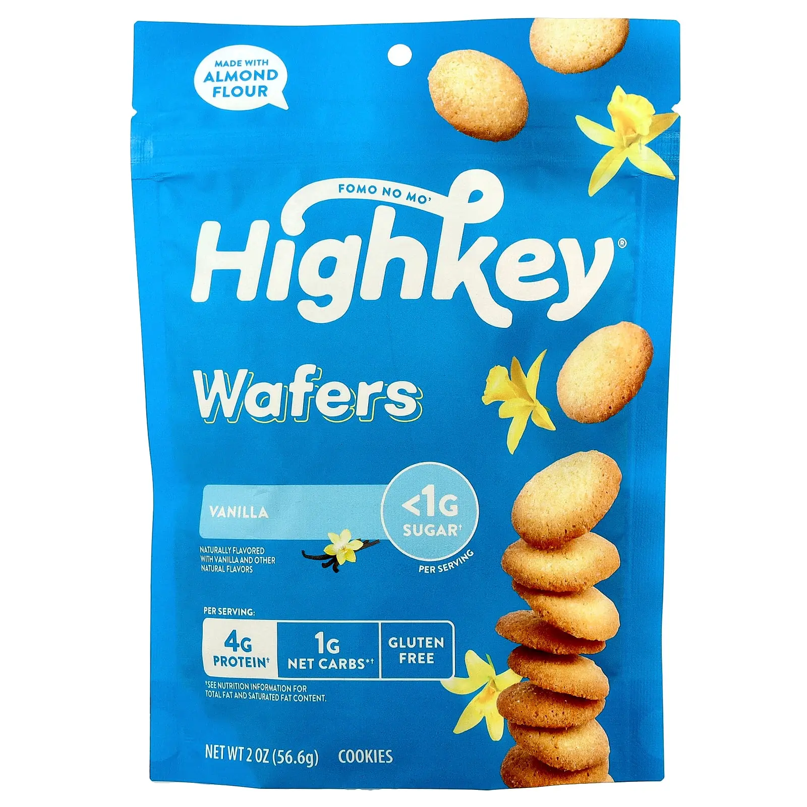 HighKey Wafers, Vanilla, 2 oz (56.6 g)