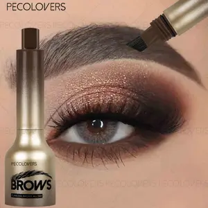 1Pc Squeeze Eyebrow Cream - Waterproof Long-Lasting, Brow Styling For Daily Makeup, Brown And Dark Brown, Eye Cosmetic, Brow Pencil