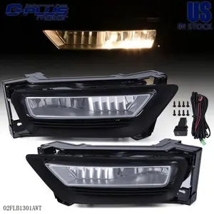 Fit For 2013-2015 Honda Accord Clear Fog Lights Lamps W/ Switch+Bulbs+Bezel