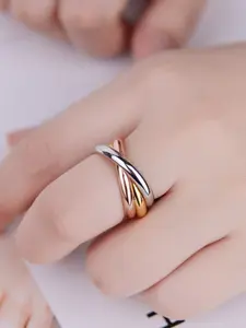 Easter Interlocking Stainless Steel Ring, Stackable Rings, Perfect Gift for Girlfriend, Durable and Versatile, Elegant Design, All Seasons Wear