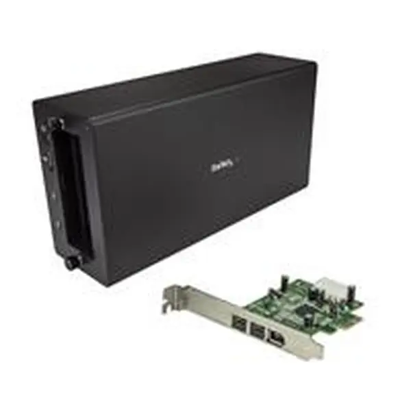Startech BNDTB1394B3 Thunderbolt 3 to FireWire Adapter - Black Aluminum, CE Certified, 40Gbps High Speed, DC-In Jack, Computers & Office Cables & Accessories with Plug, Cable Compatibility, Port Support, Plug, Cable Compatibility And Port Support, 40Gbps