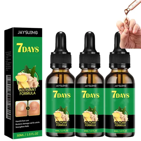 [3Pcs] 30ml Ginger Nail Treatment Serum - Adults' Non-Toxic Nail Growth Oil, Strengthener & Moisturizer with Deep Hydration, Nourishes Skin Daily Set