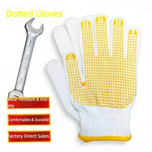 12 pairs  Medium Cotton Polyester Work Gloves - Safety Protection for Painters, Mechanics, Industrial, Warehouse, Gardening, Construction feminine hygieneproducts exfoliating glove Protector