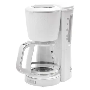 Starbeck 10c Drip Coffee Maker Bright White and Chrome: Haden Coffee Machine, 10 Cup Capacity, BPA-Free, Electric