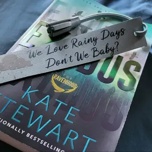 Ravenhood Dominic King Leather Bookmark - Licensed Bookish Merch with Custom Quote from Kate Stewart Series - Durable and Stylish Design