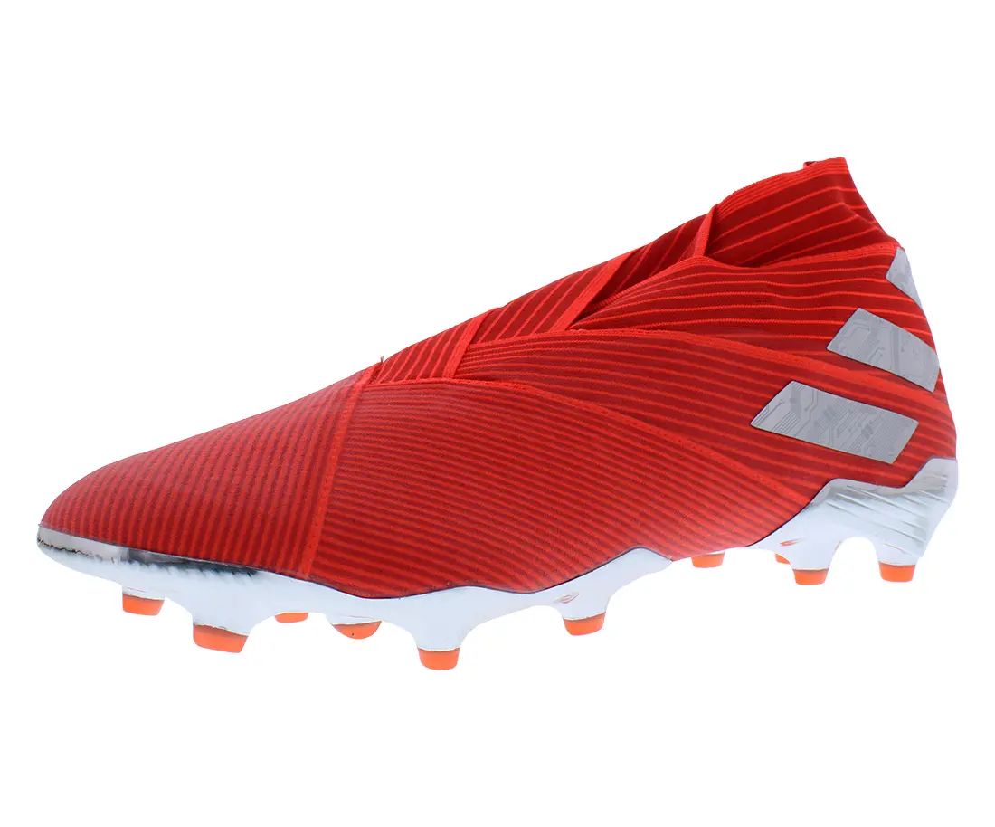 Adidas Men's Nemeziz 19+ Laceless Firm Ground Soccer Cleats, Striped Textile Outdoor Football Boots